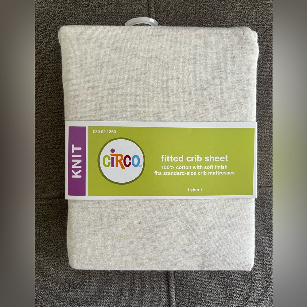 Circo Cream Fitted knit Crib Sheet